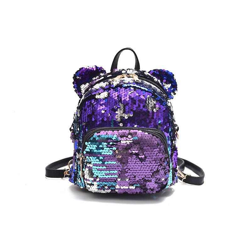 minnie mouse potion purple sequined mini backpack by loungefly