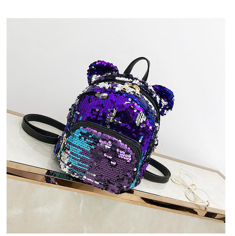 minnie mouse potion purple sequined mini backpack by loungefly