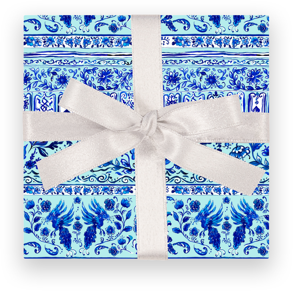 Bunsen, Blue White Chinoiserie Holiday Gift Wrapping Paper Roll - Pearl &  Maude Home