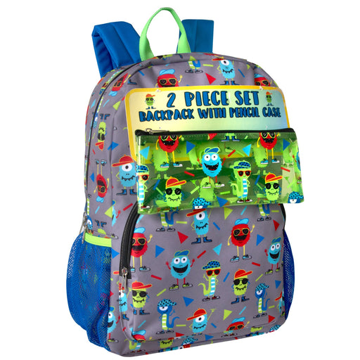 3 In 1 Dino Themed 17 Inch Backpack With Lunch Bag & Pencil Case —