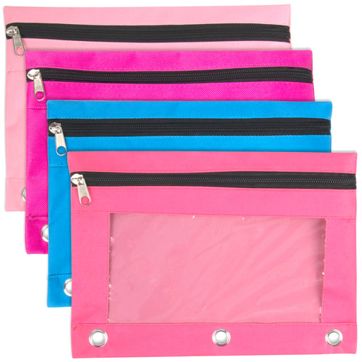 Wholesale 3 Ring Binder Pencil Case with Window —