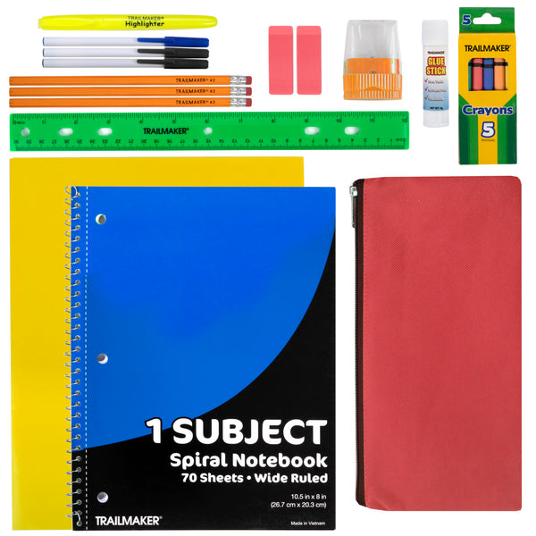 20 Piece School Supply Kit - BagsInBulk.com