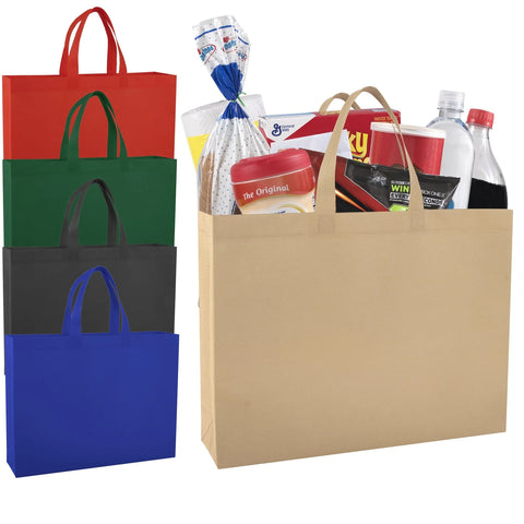 An assortment of Bags in Bulk reusable shopping bags in a variety of colors