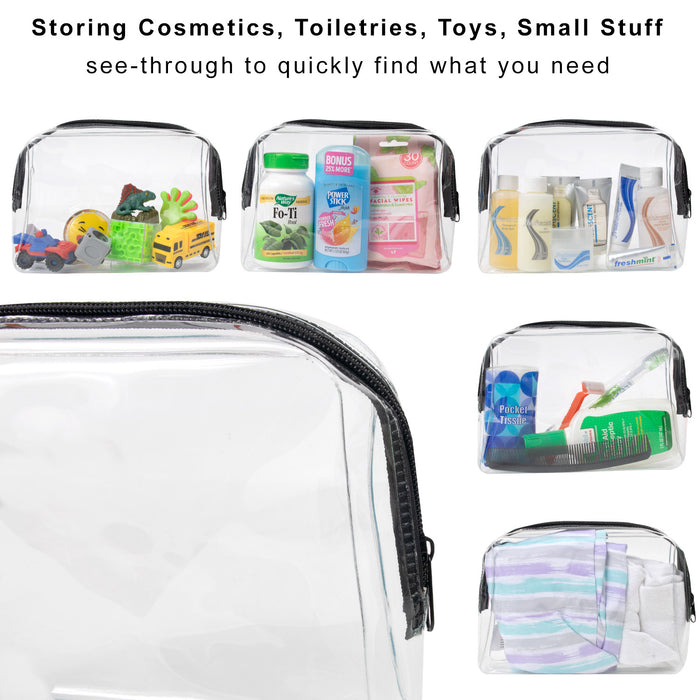 Wholesale Clear Travel Cosmetic Toiletry Bag — BagsInBulk.com