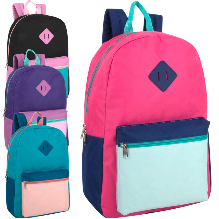 Cheap Wholesale Backpacks 17" Multicolor in 4 Girls Colors - 24 pcs —  BagsInBulk.com