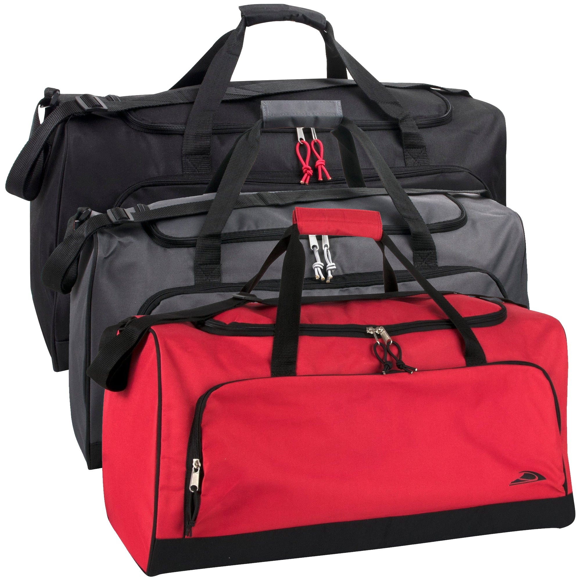 24 Inch Wide-Pocket Duffle Bags - BagsInBulk.com product image