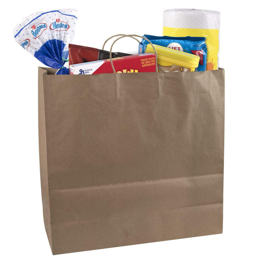 Cheap Wholesale 19 Inch Kraft Paper Grocery Shopping Bags