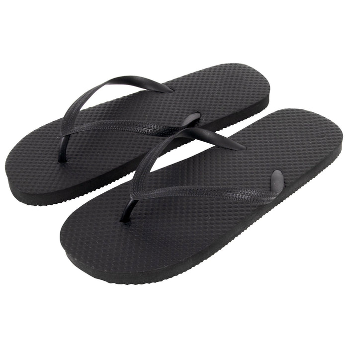 Wholesale Men's Black Flip Flops - Assorted Sizes — BagsInBulk.com