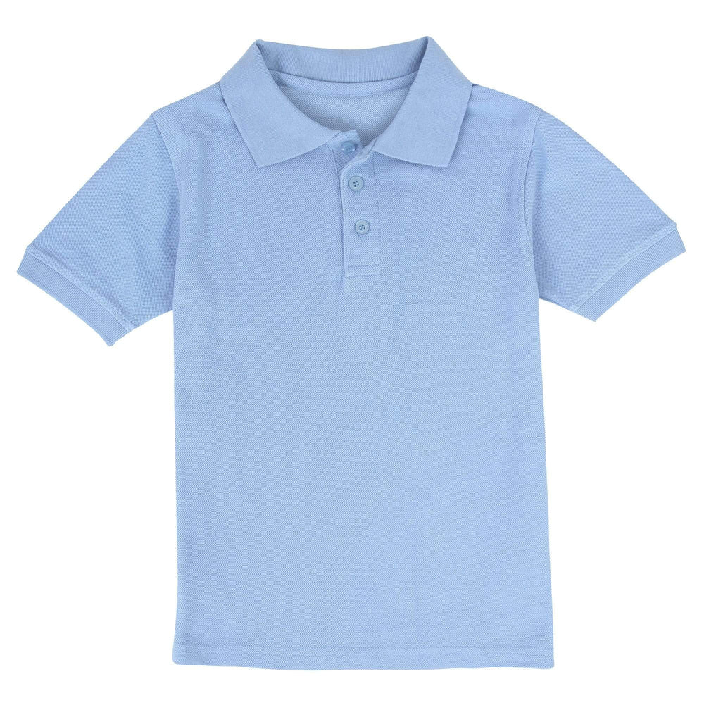 Wholesale Kid's Short Sleeve Polo - Light Blue — BagsInBulk.com