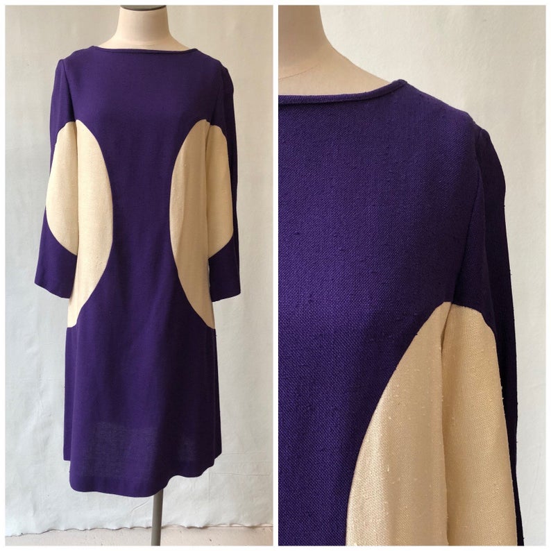 purple mod dress