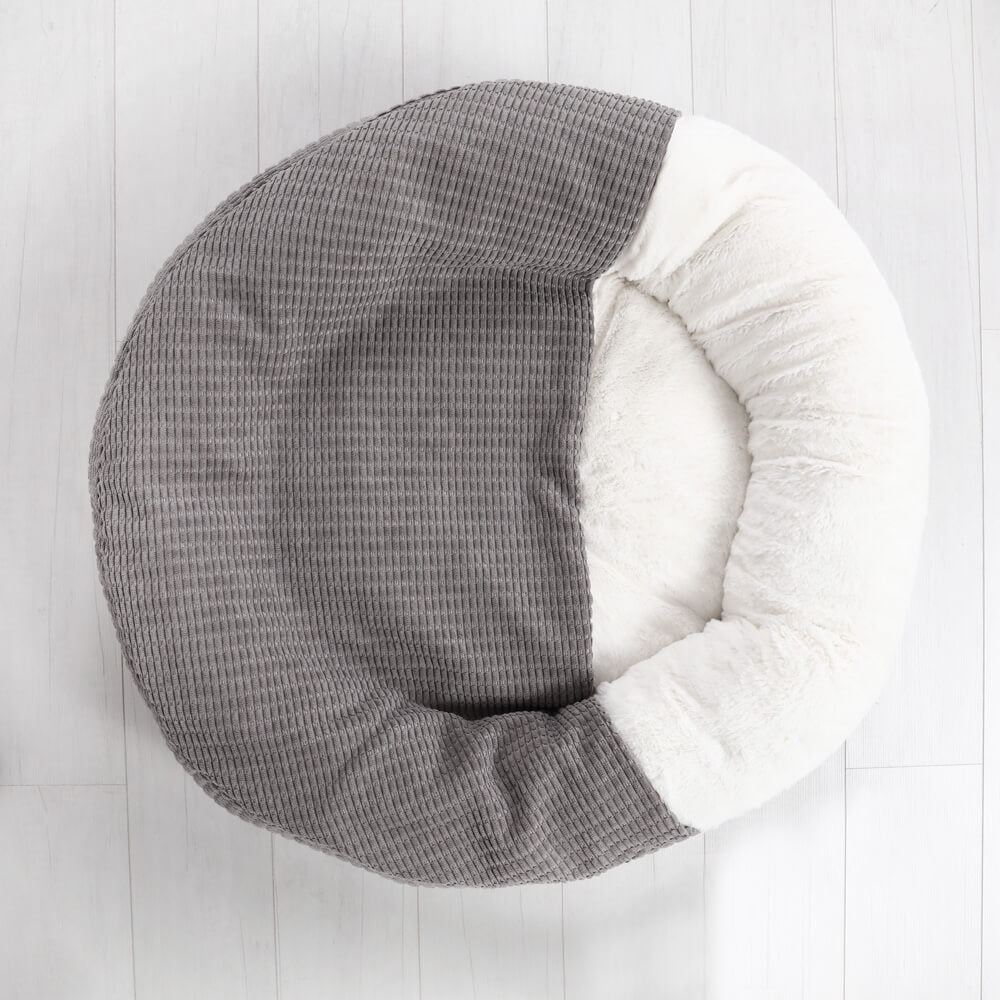 hooded nest dog bed