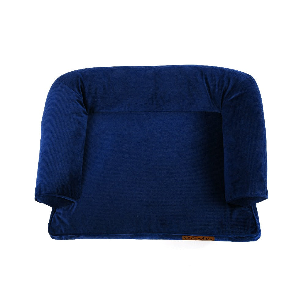 Corduroy Sofa Bed - Navy Charlie's Pet Products