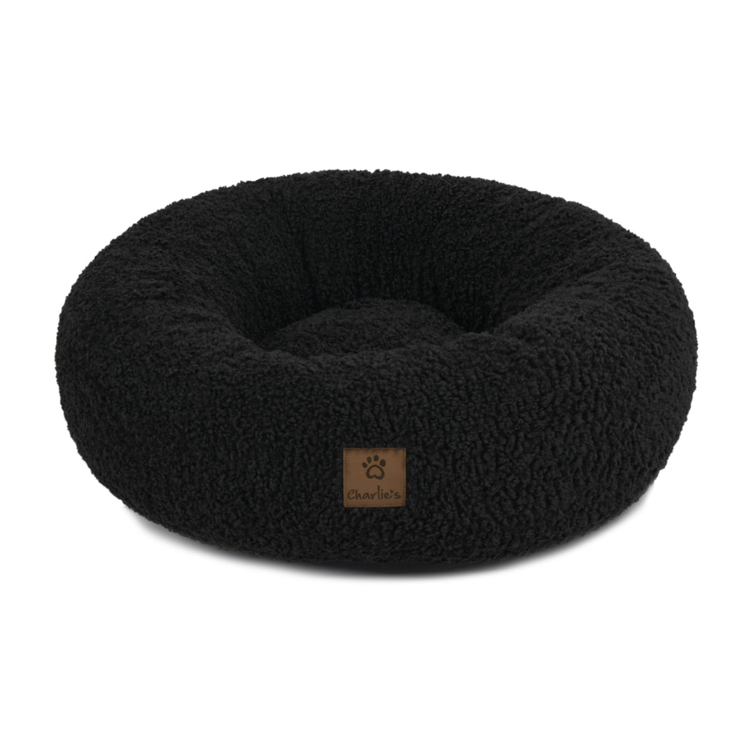 Calming Bobble Chenille Round Donut Pet Bed - Grey – Charlie's Pet