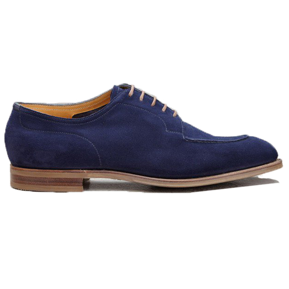 Navy Blue Suede H Formal Derby Shoes – Costoso Italiano