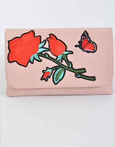 floral clutch purse