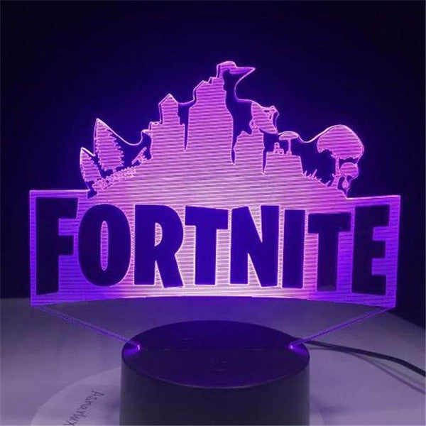 fortnite logo 3d led desk lamp - fortnite logo