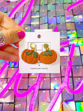 Pumpkin Spice Hart Designs Earrings