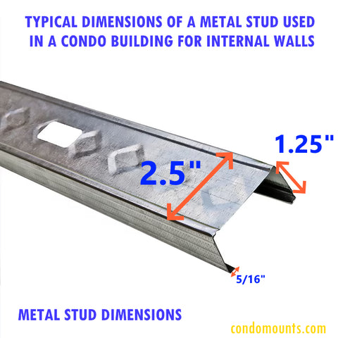 metal stud dimensions