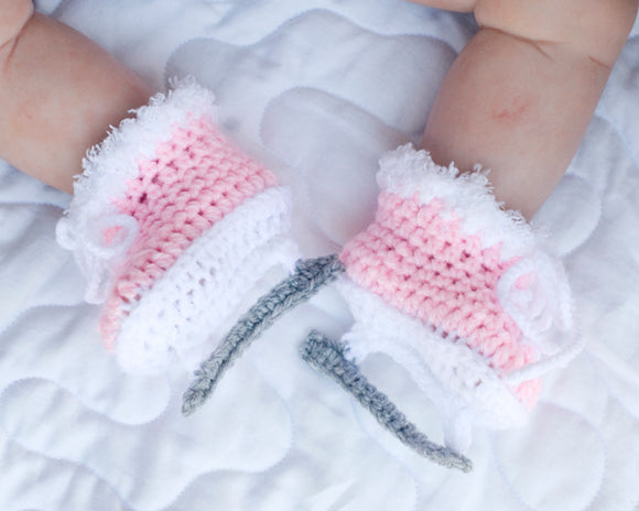 crochet ice skate bootie pattern free