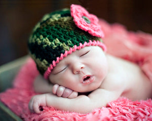 newborn camo beanie