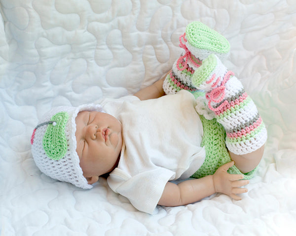 mint green baby socks