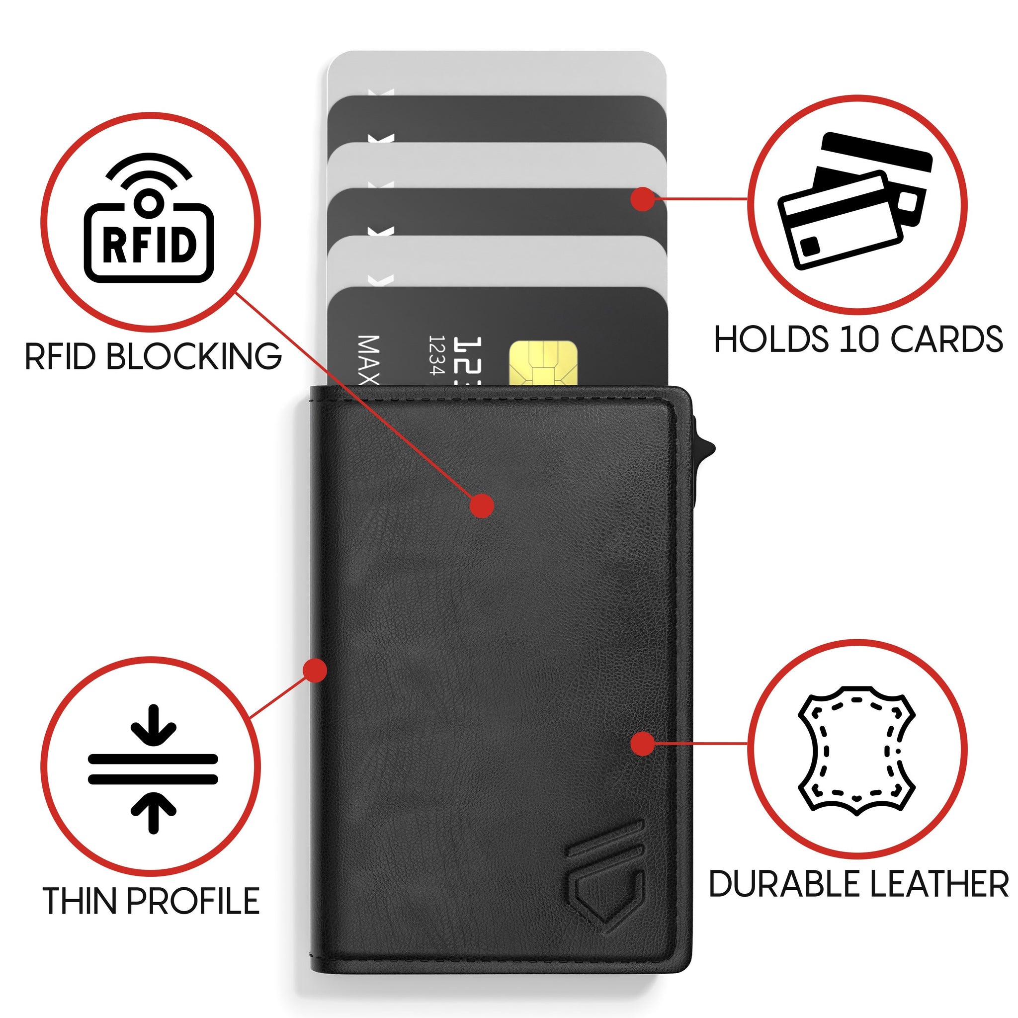 The Bolt - Automatic Wallet | RFID Blocking Automatic Popup Wallet - FOSH