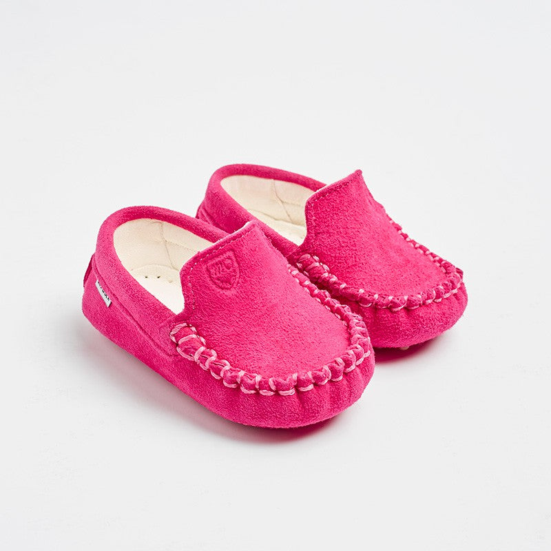 pink baby moccasins