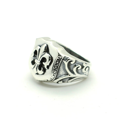 fleur de lis silver ring