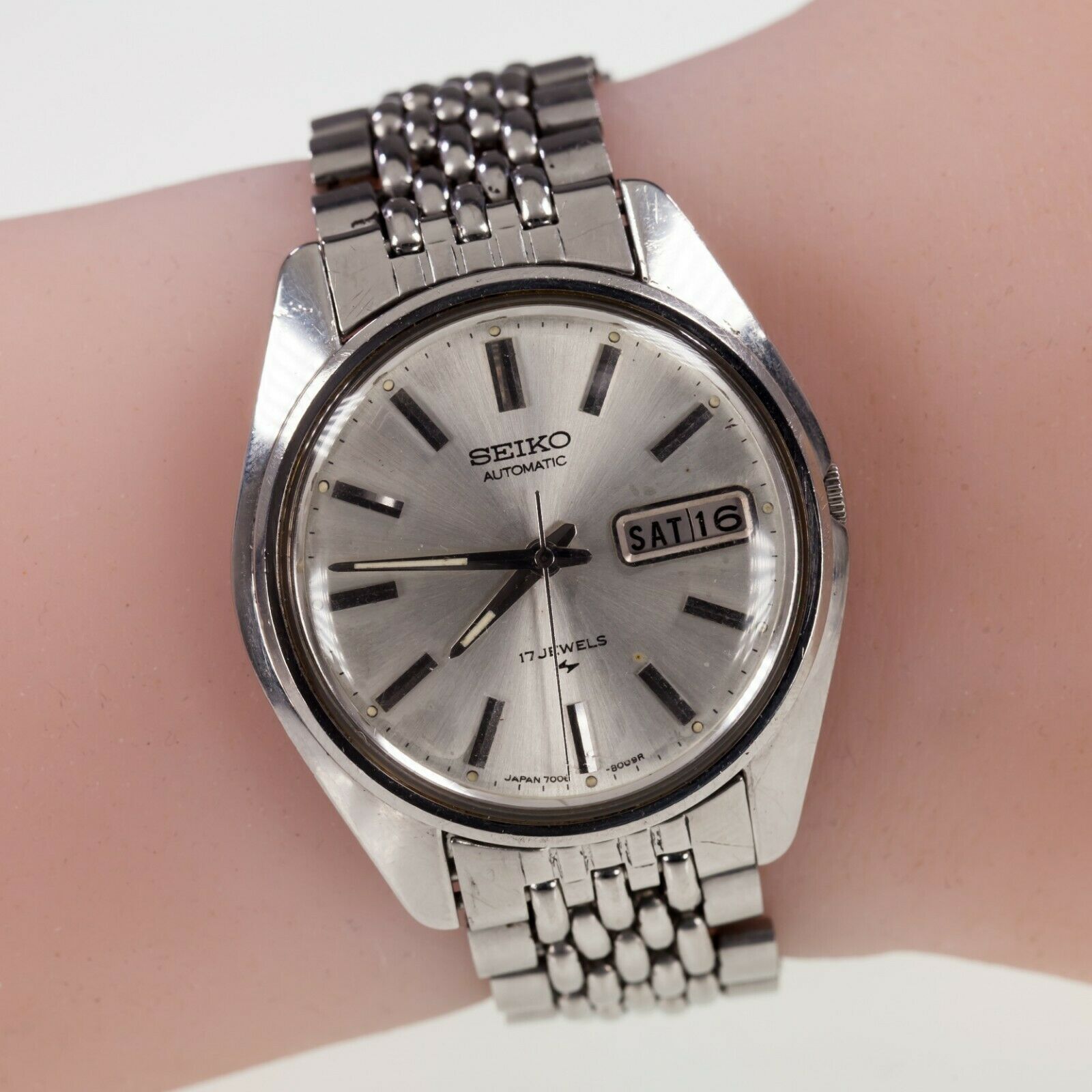 Seiko Stainless Steel Automatic Men's Watch with Day/Date Feature 7006 –  DMND Limited