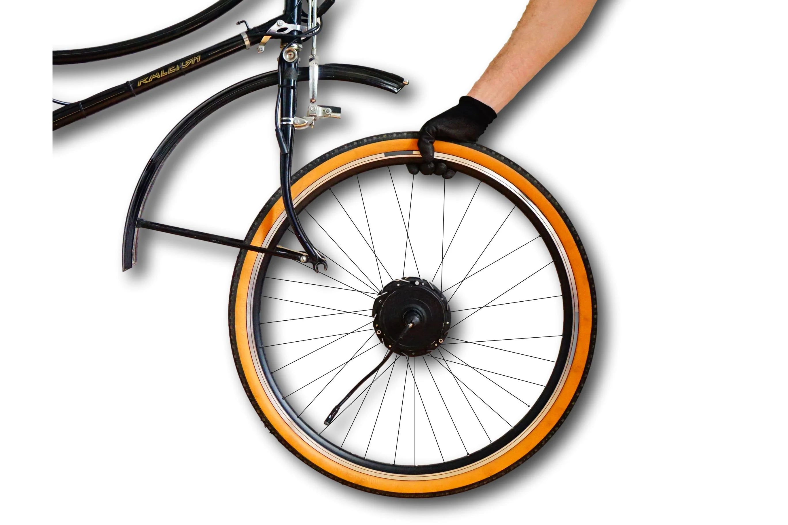 montage roue électrique vélo