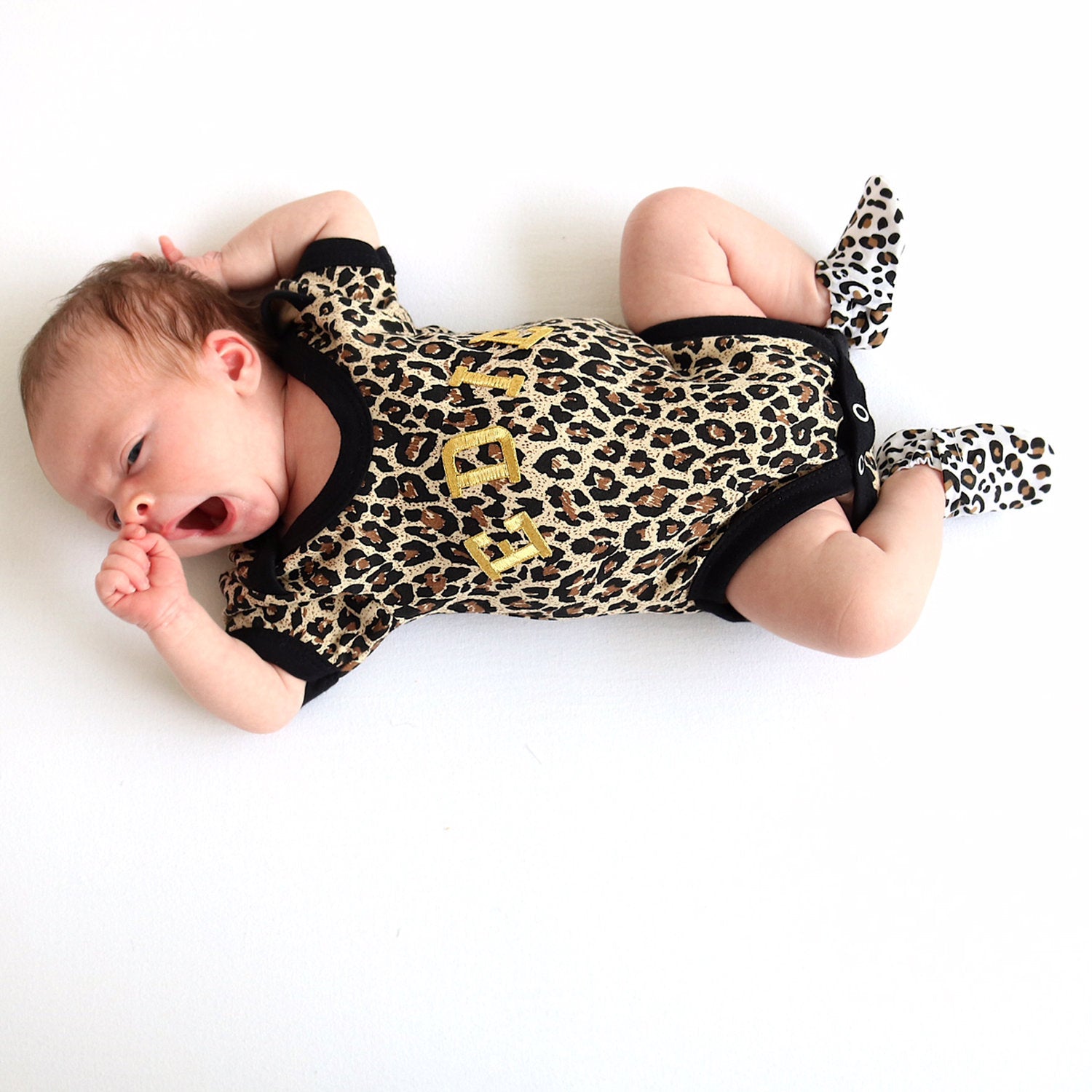 leopard print baby grows