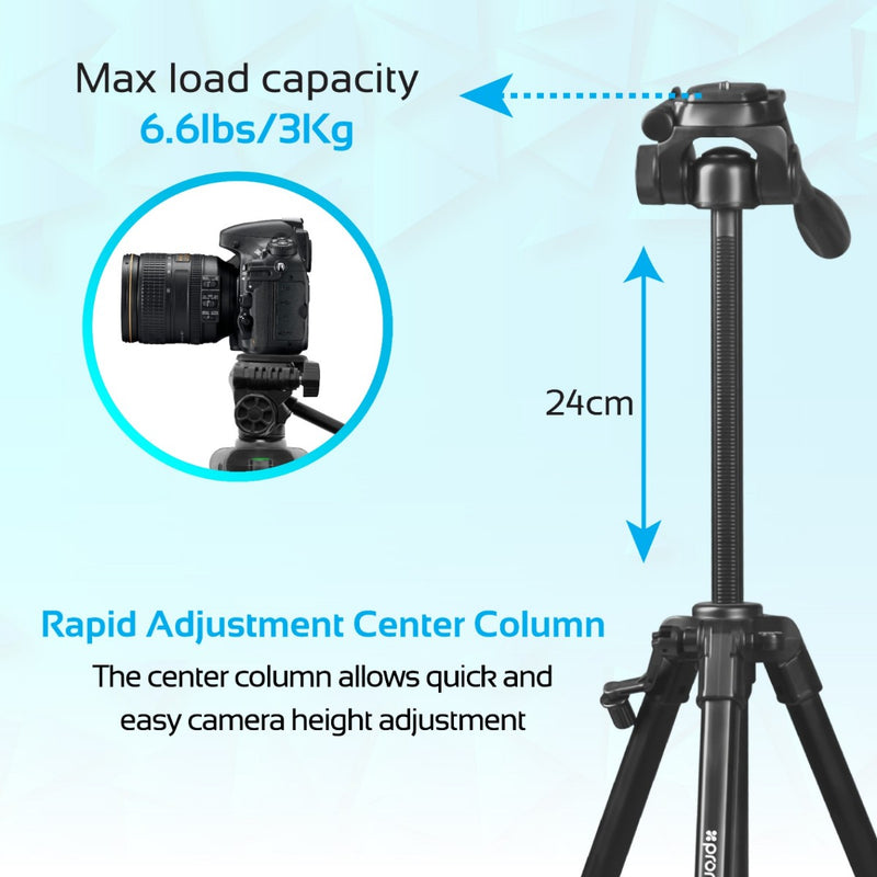 3 Sections Aluminium Alloy Tripod with Quick-Release Plate