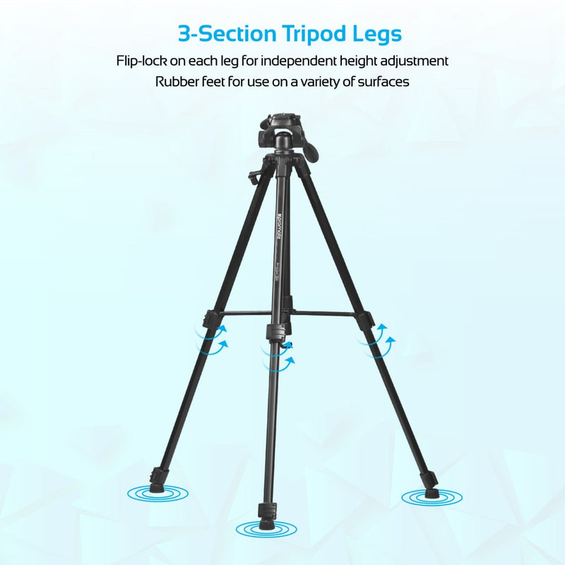 3 Sections Aluminium Alloy Tripod with Quick-Release Plate