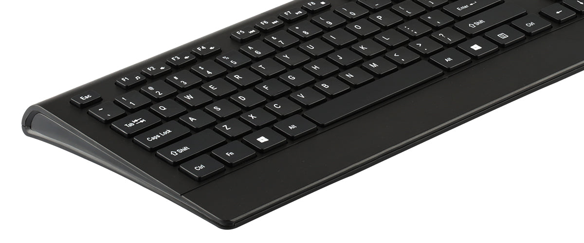 Promate Ergonomic Wired USB Full-Size Keyboard & Mouse Combo, Plug & Play,  Easy-to-Read Characters, Widely Compatible