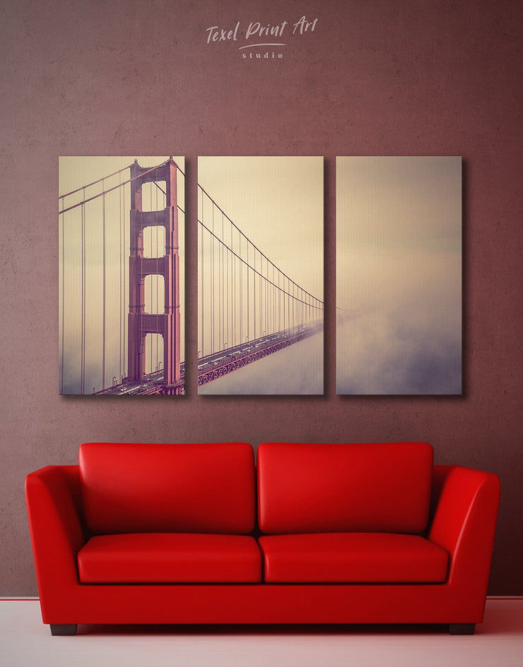 3 Panels San Francisco Wall Art Canvas Print At Texelprintart