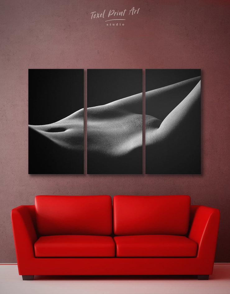 3 Pieces Erotic Black And White Wall Art Canvas Print At Texelprintart