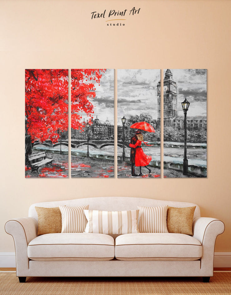 4 Panels Romantic Wall Art Canvas Print At Texelprintart