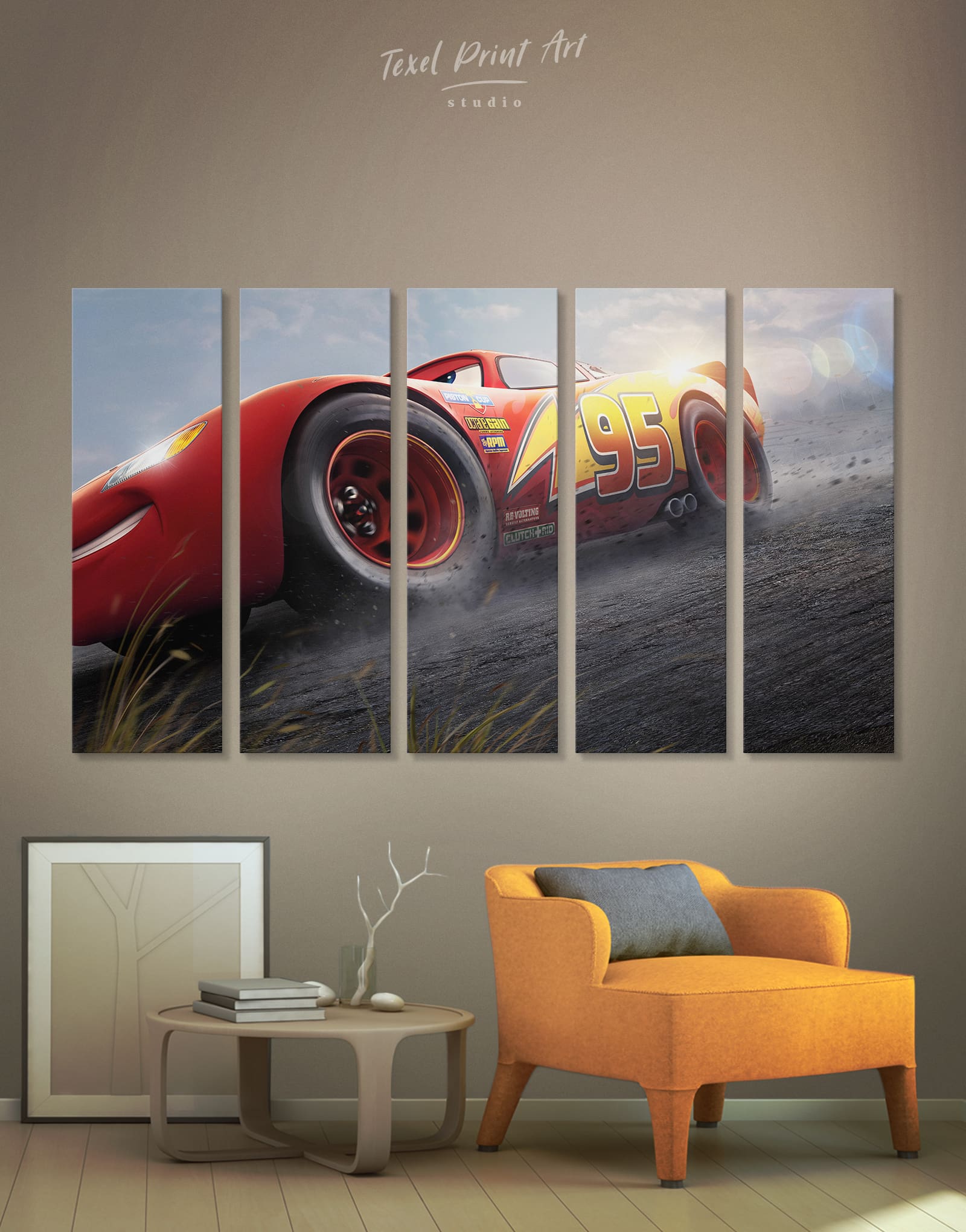 lightning mcqueen wall art