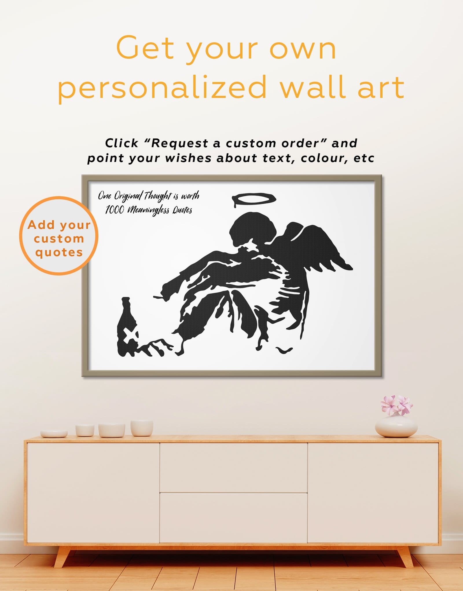 Art Art Prints Banksy One Original Thought Wall Art Picture On Framed Canvas Wall Art Decor Stbalia Ac Id