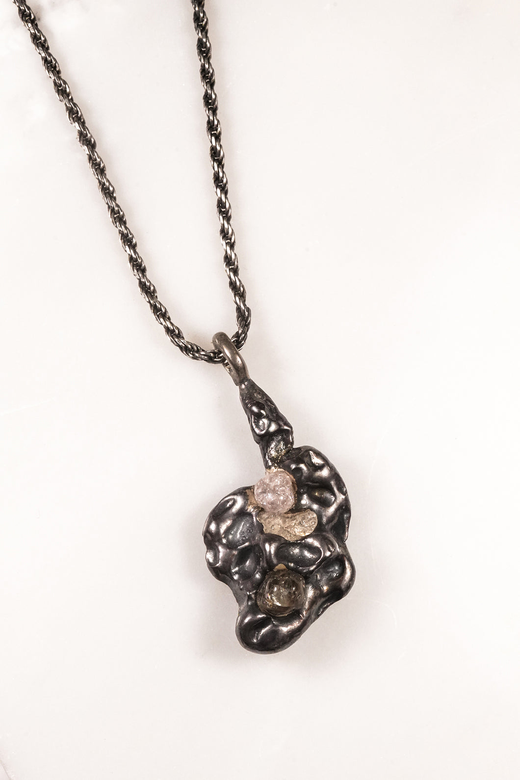 Silver Drop Montana Sapphires Necklace II