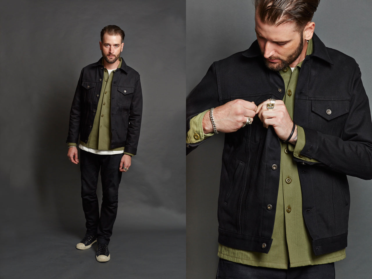 Type 3s Denim Jacket ~ Double Black – 3sixteen