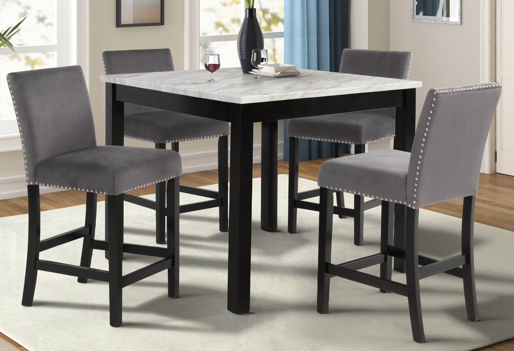 gray dinette chairs