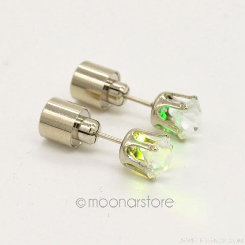 led crystal earrings