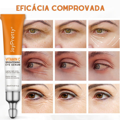 sérum para a área dos olhos, sérum rejuvenescedor, sérum anti aging, anti aging, vitamina c, clareador de olheiras, amenizar olheiras, clarear olheiras, reduzir inchaço, anti rugas, reduzir rugas, reduzir linhas de expressão, hidratante facial, antioxidante, reduzir poros, poros abertos, olheiras, olhos inchados, pé de galinha, clarear manchas