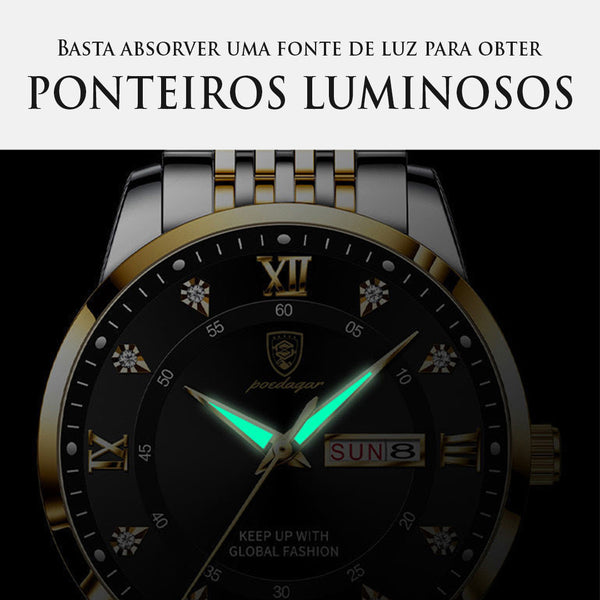 Relógio Executivo Luxuoso de Aço - Dynamo