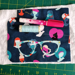 applique glasses of glasses case, easy sewing project