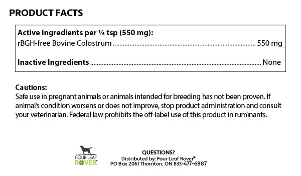 bovine colostrum ingredients