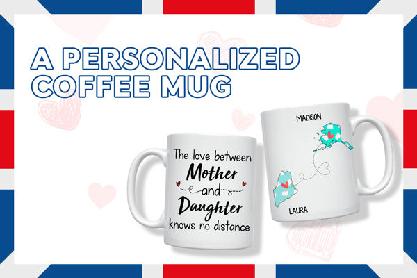 Long Distance Mother Quotes Personalized State Coffee Mug
