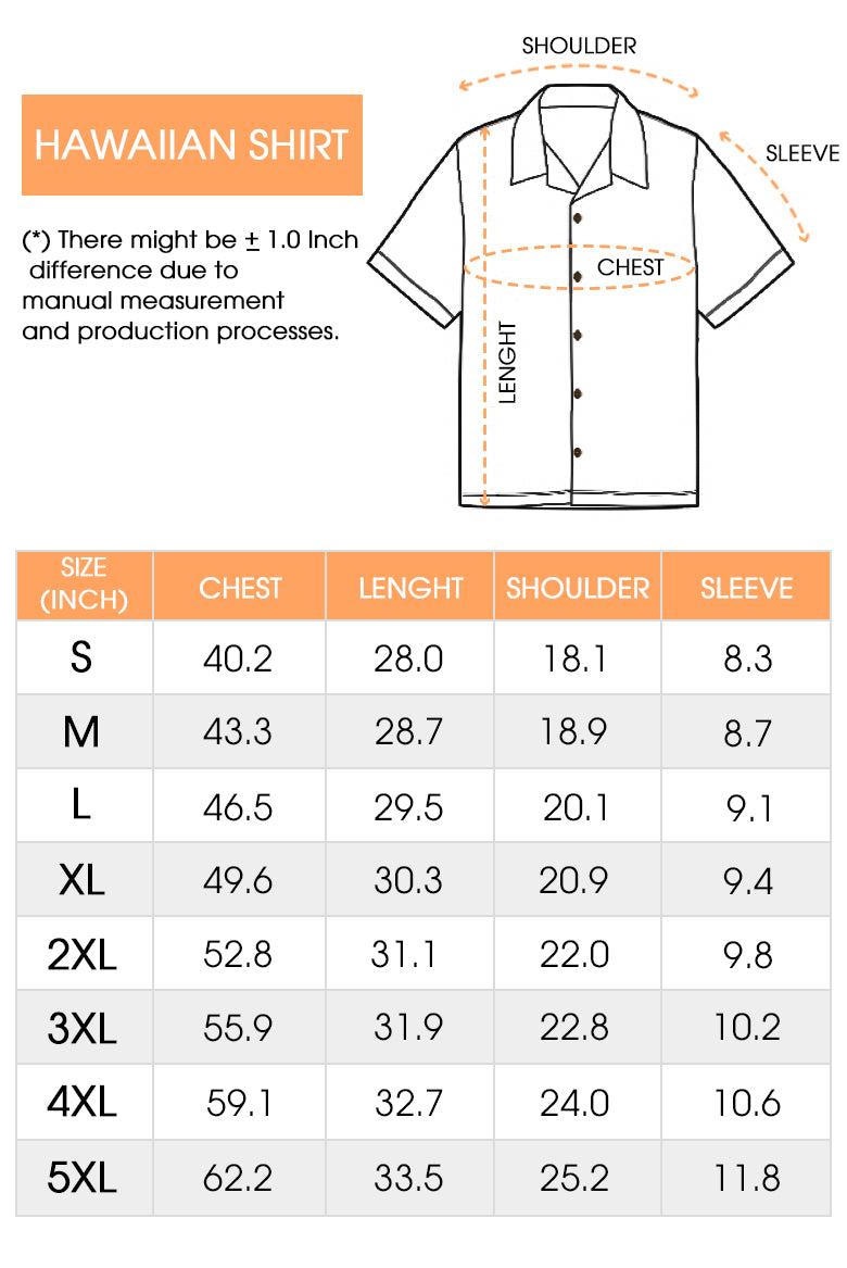Size chart hawai shirt - PersonalFury