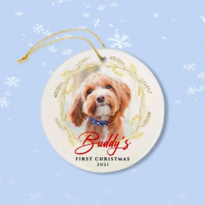 First Christmas 2021, Personalized Christmas Ornaments, Custom Photo Gift